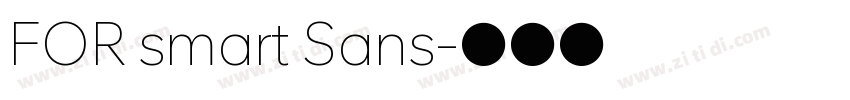 FOR smart Sans字体转换